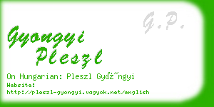 gyongyi pleszl business card